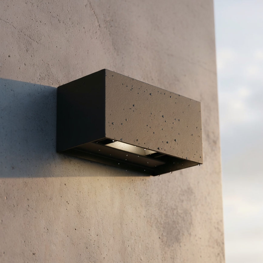 Ideal Lux - LED Wandlamp voor buiten ATOM LED/25W/230V CRI 90 IP54 zwart