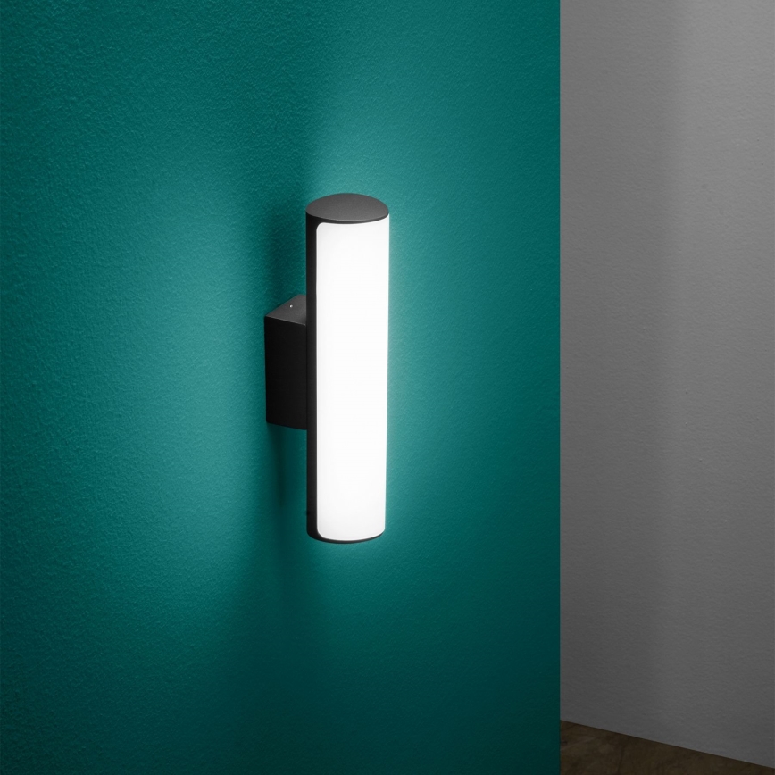 Ideal Lux - LED Wandlamp voor buiten ETERE LED/9,5W/230V 4000K CRI 90 IP44 zwart