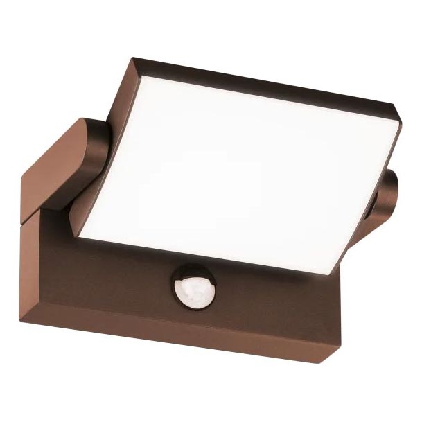 Ideal Lux - LED Wandlamp voor buiten met sensor SWIPE LED/21W/230V CRI 90 IP54 bruin
