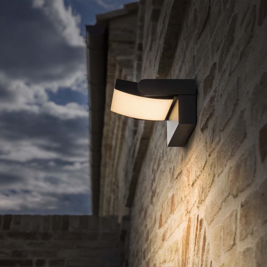 Ideal Lux - LED Wandlamp voor buiten SWIPE LED/21W/230V CRI 90 IP54 antraciet
