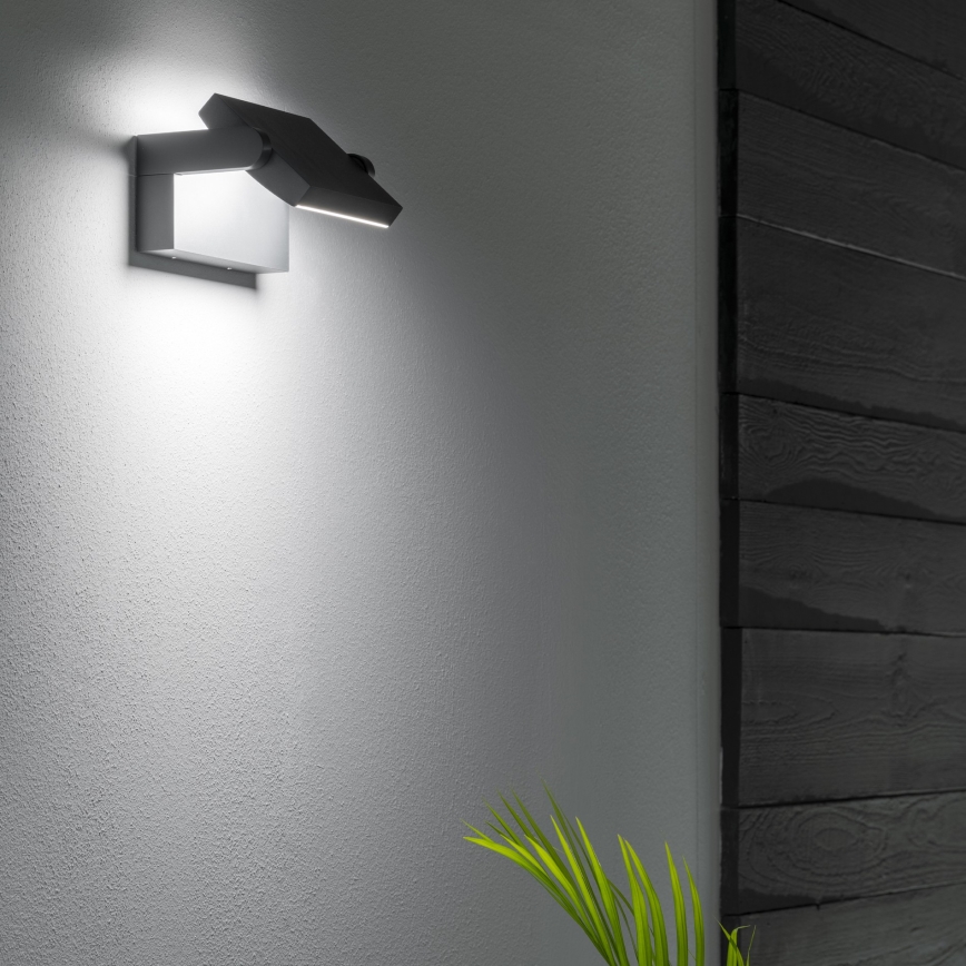 Ideal Lux - LED Wandlamp voor buiten SWIPE LED/21W/230V CRI 90 IP54 antraciet