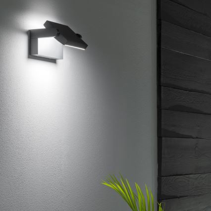 Ideal Lux - LED Wandlamp voor buiten SWIPE LED/21W/230V CRI 90 IP54 zwart