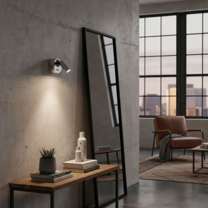 Ideal Lux - LED Wandspot BEAN LED/3W/230V CRI 90 glanzend chroom