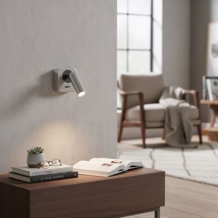 Ideal Lux - LED Wandspot BEAN LED/3W/230V CRI 90 glanzend chroom