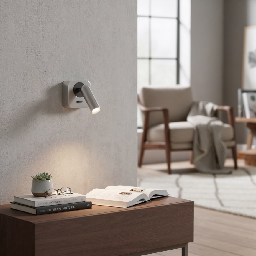 Ideal Lux - LED Wandspot BEAN LED/3W/230V CRI 90 glanzend chroom