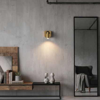 Ideal Lux - LED Wandspot BEAN LED/3W/230V CRI 90 goud