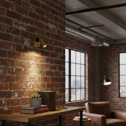 Ideal Lux - LED Wandspot BEAN LED/3W/230V CRI 90 messing