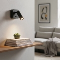Ideal Lux - LED Wandspot BEAN LED/3W/230V CRI 90 zwart