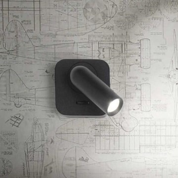 Ideal Lux - LED Wandspot BEAN LED/3W/230V CRI 90 zwart