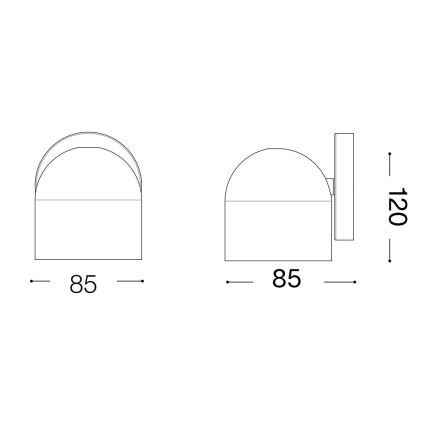 Ideal Lux - LED Wandspot DODO 1xGX53/9W/230V messing