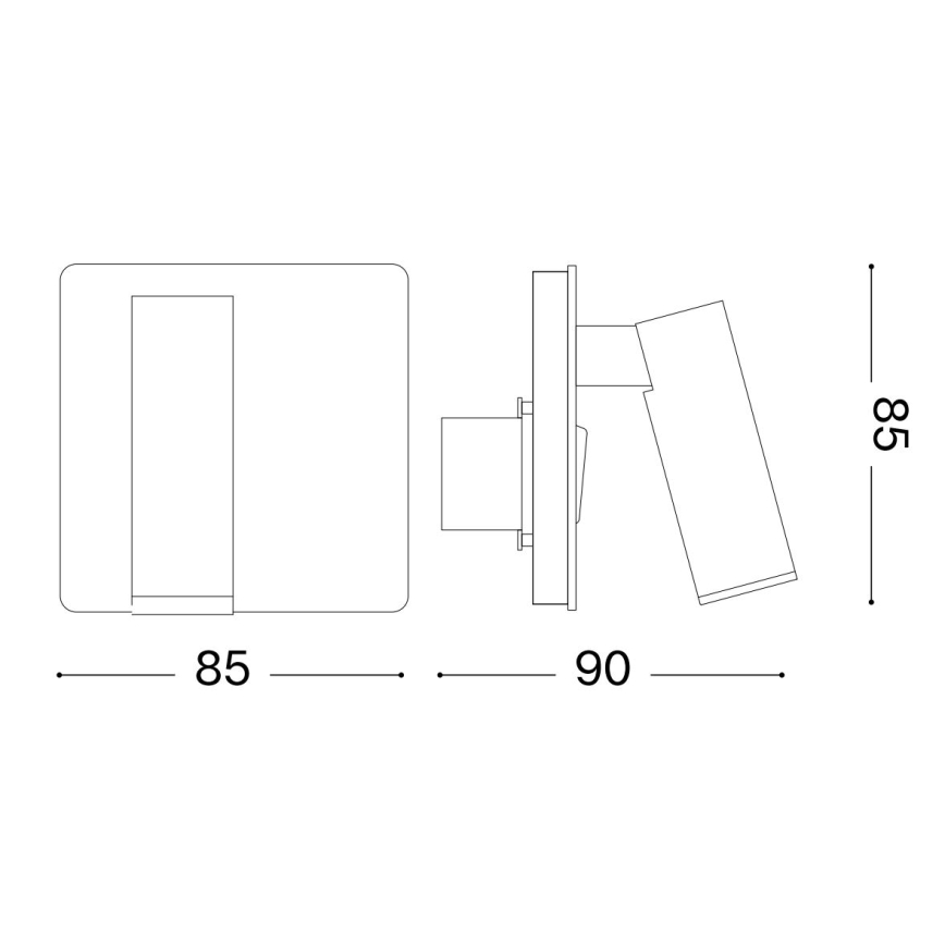 Ideal Lux - LED Wandspot LITE LED/3W/230V CRI 90 wit