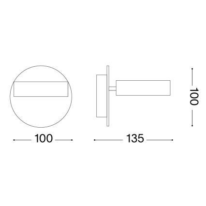Ideal Lux - LED-wandspot OBY LED/6W/230V CRI 90 wit