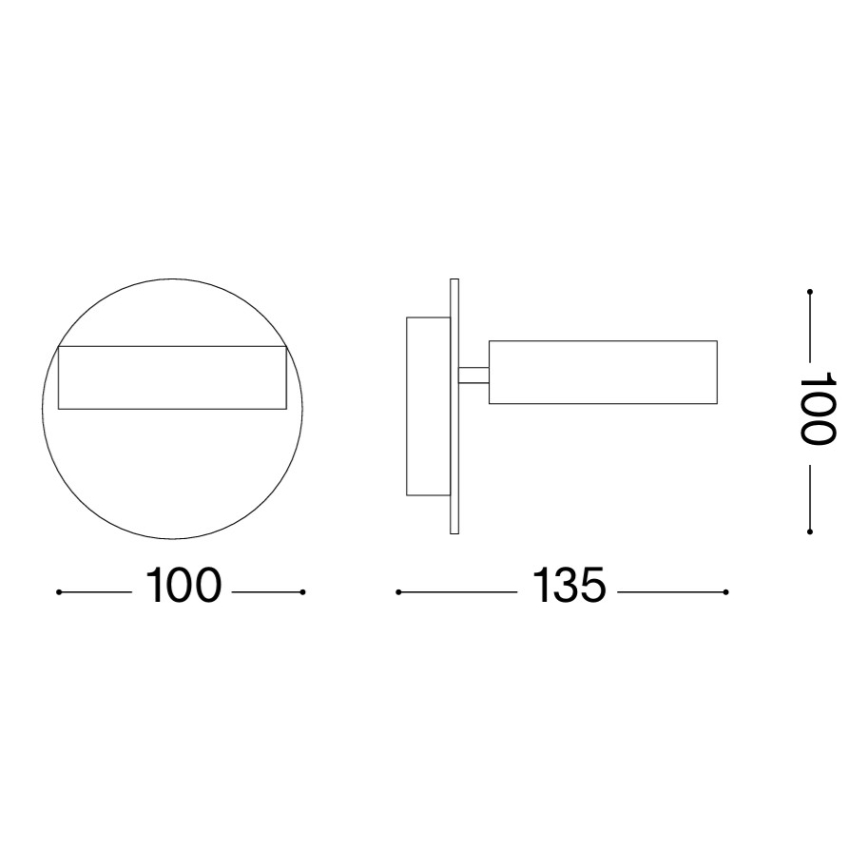 Ideal Lux - LED-wandspot OBY LED/6W/230V CRI 90 wit