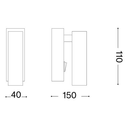 Ideal Lux - LED-wandspot PAGE LED/3W/230V CRI 90 wit