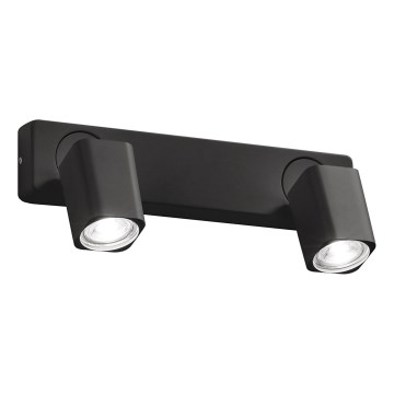 Ideal Lux - LED-wandspot RUDY 2xGU10/7W/230V CRI 90 zwart