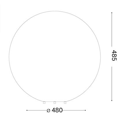Ideal Lux - Luminaire d'extérieur DORIS 1xE27/60W/230V Ø 48 cm IP44 gris