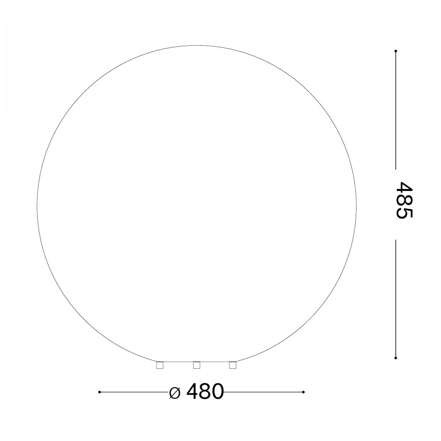 Ideal Lux - Luminaire d'extérieur DORIS 1xE27/60W/230V Ø 48 cm IP44 gris