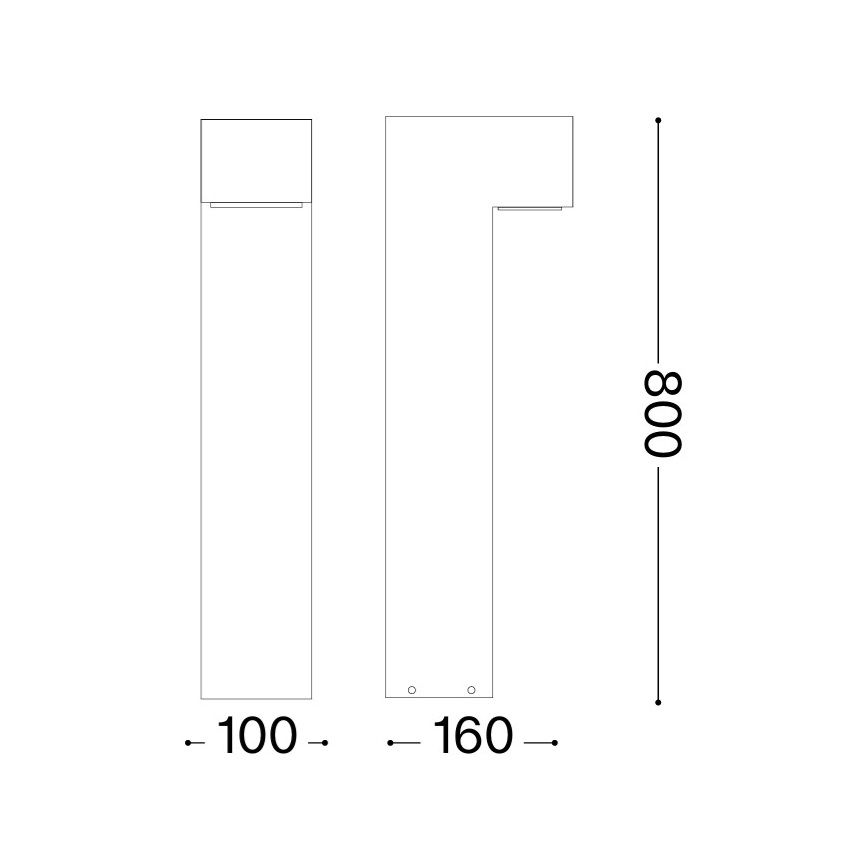 Ideal Lux - Luminaire d'extérieur SIRIO 1xGX53/9W/230V 80 cm IP65 marron
