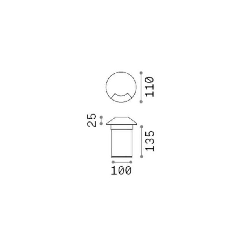 Ideal Lux - Luminaire encastré au sol LED ROCKET/3W/230V IRC 90 IP67 chrome mat