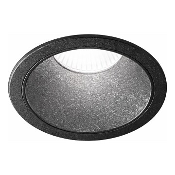 Ideal Lux - Luminaire encastré LED pour salle de bains GAME TRIM LED/11W/230V 3000K IRC 90 Ø 8,5 cm IP65 noir