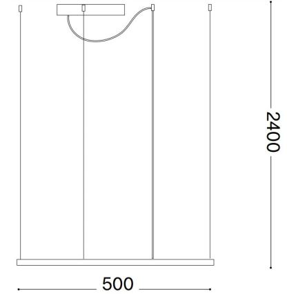 Ideal Lux - Suspension LED à câble ORACLE SLIM LED/33W/230V 3000K IRC 90 50x50 cm noir