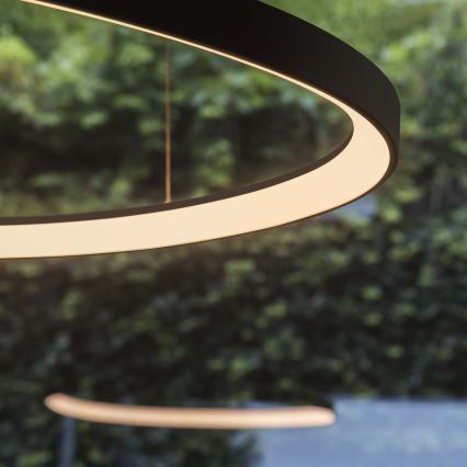 Ideal Lux - Suspension LED sur câble GEMINI LED/36W/230V 4000K Ø 42,5 cm IRC 90 noir
