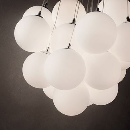 Ideal Lux - Lustre suspendu sur câble MAPA 11xE14/40W/230V Ø 58 cm blanc