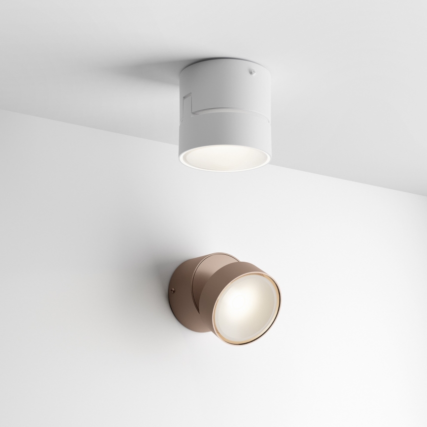 Ideal Lux - OMEGA LED buitenwandlamp, 7W, 230V, CRI 90, IP54, bruin