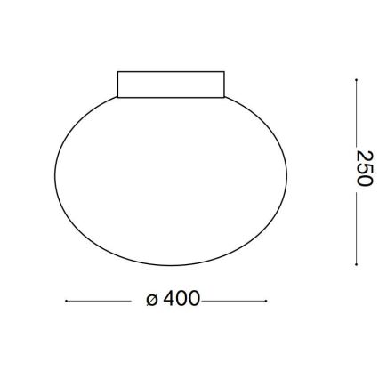 Ideal Lux - Plafondlamp CANDY 1xE27/42W/230V diameter 40 cm wit