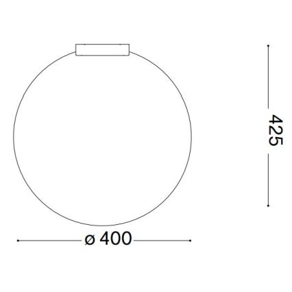 Ideal Lux - Plafondlamp CARTA 1xE27/25W/230V diameter 40 cm wit