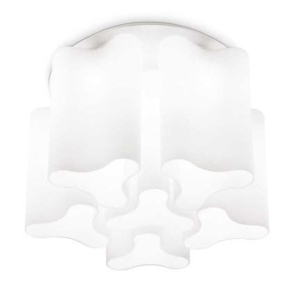 Ideal Lux - Plafondlamp COMPO 6xE27/52W/230V Ø 56 cm wit
