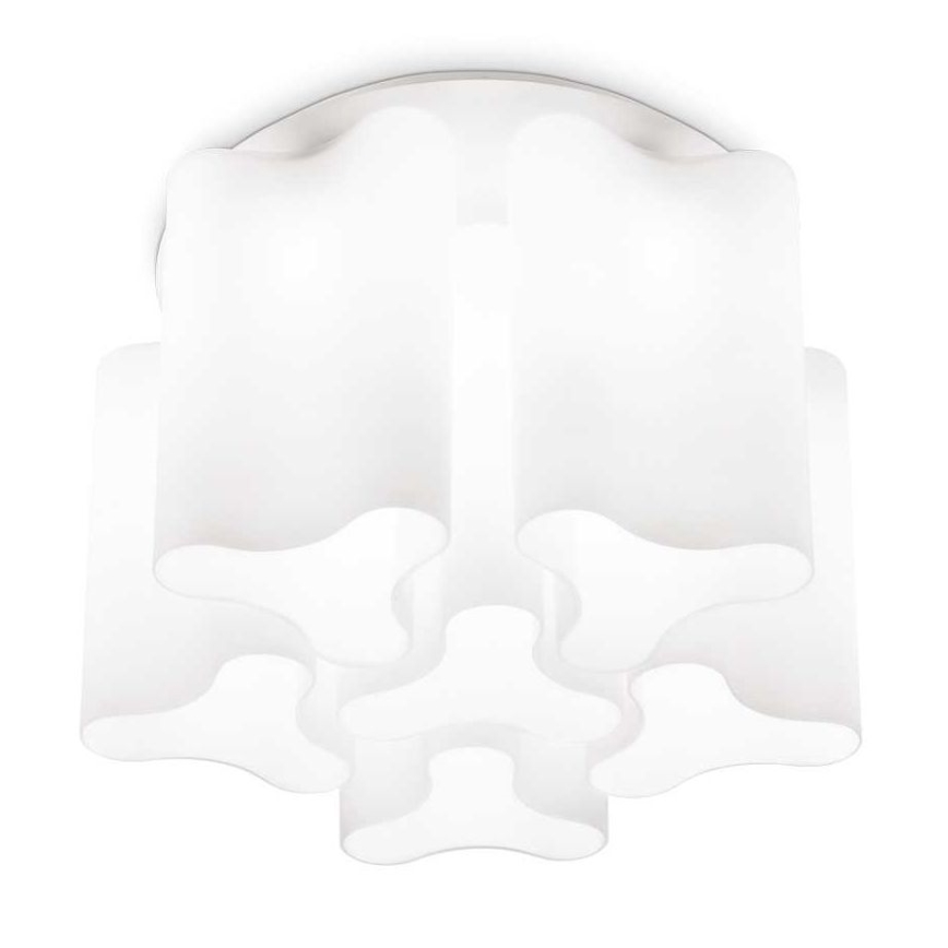 Ideal Lux - Plafondlamp COMPO 6xE27/52W/230V Ø 56 cm wit