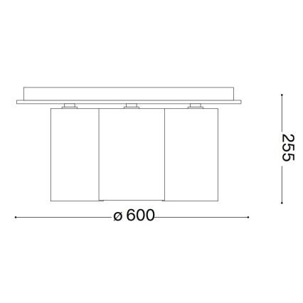 Ideal Lux - Plafondlamp DAISY 6xE27/52W/230V diameter 60 cm goud/wit