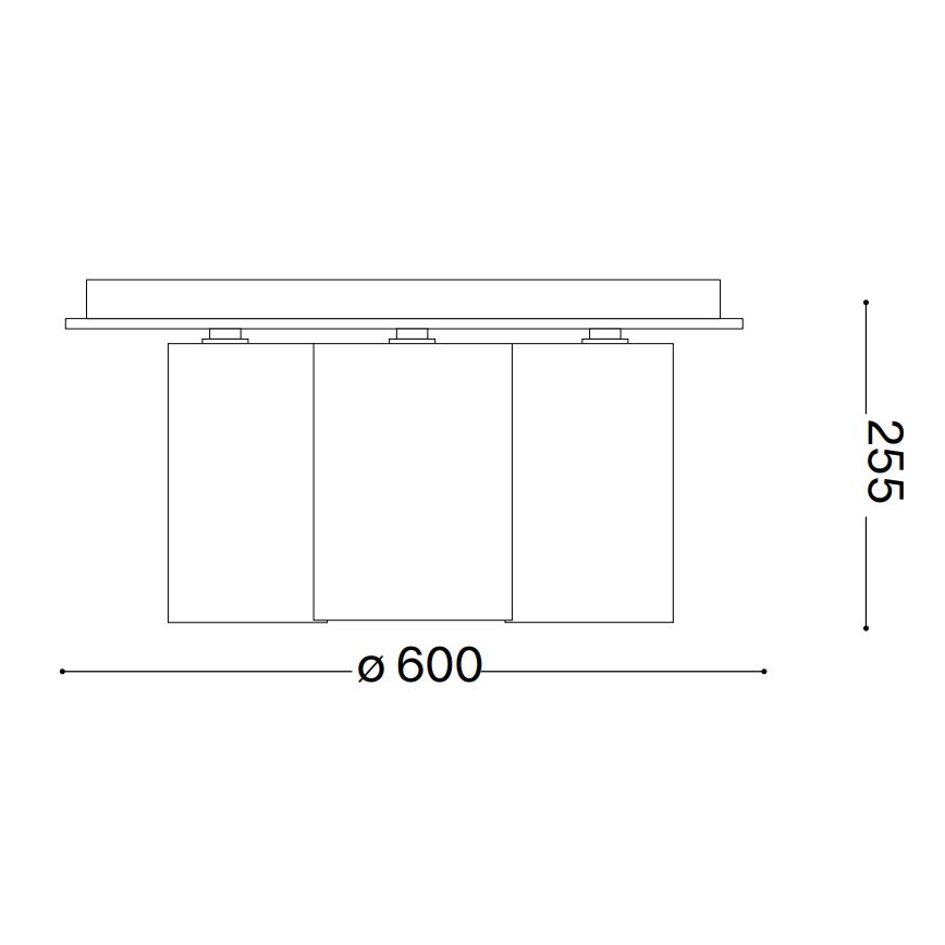 Ideal Lux - Plafondlamp DAISY 6xE27/52W/230V diameter 60 cm goud/wit