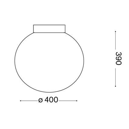 Ideal Lux - Plafondlamp MAPA 1xE27/60W/230V 400 mm