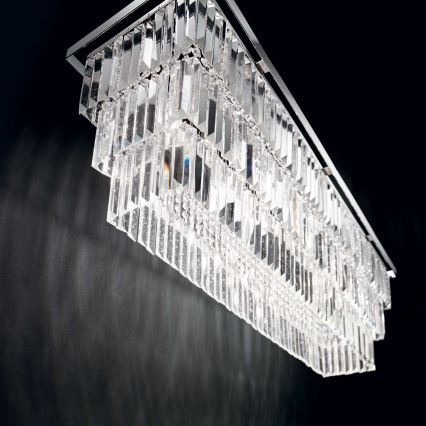 Ideal Lux - Plafondlamp MARTINEZ 8xE14/40W/230V glanzend chroom