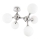 Ideal Lux - Plafondlamp NODI 5xE14/28W/230V glanzend chroom/wit