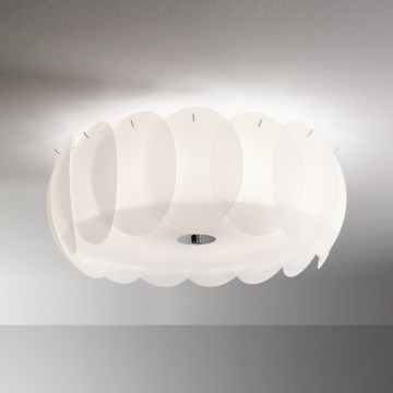 Ideal Lux - Plafondlamp OVALINO 8xE27/60W/230V Ø 53,5 cm wit
