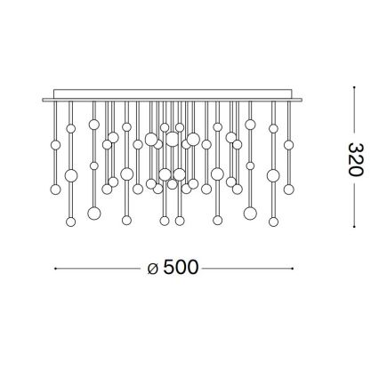 Ideal Lux - Plafonnier à intensité variable ARMONY LED/48W/230V CRI 90 d. 50 cm blanc