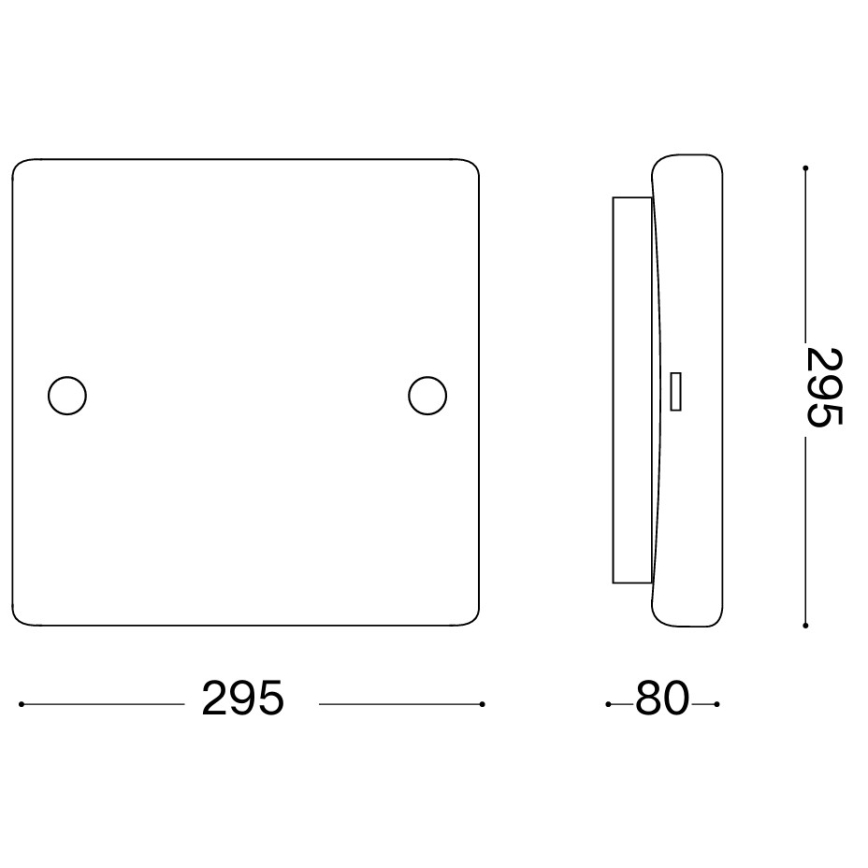 Ideal Lux - Plafonnier CELINE 2xE27/60W/230V 29,5x29,5 blanc