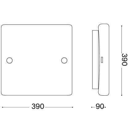 Ideal Lux - Plafonnier CELINE 3xE27/60W/230V 39x39 blanc