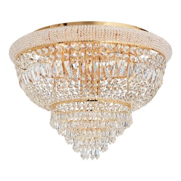 Ideal Lux - Plafonnier en cristal DUBAI 24xE14/28W/230V d. 78 cm doré