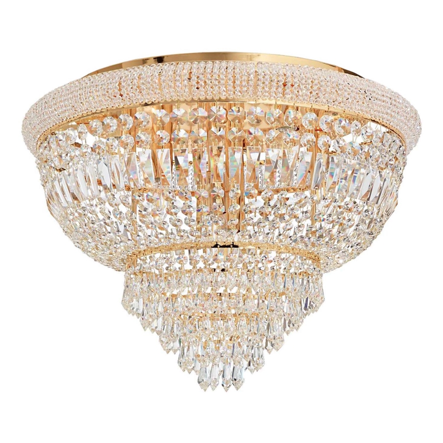 Ideal Lux - Plafonnier en cristal DUBAI 24xE14/28W/230V d. 78 cm doré