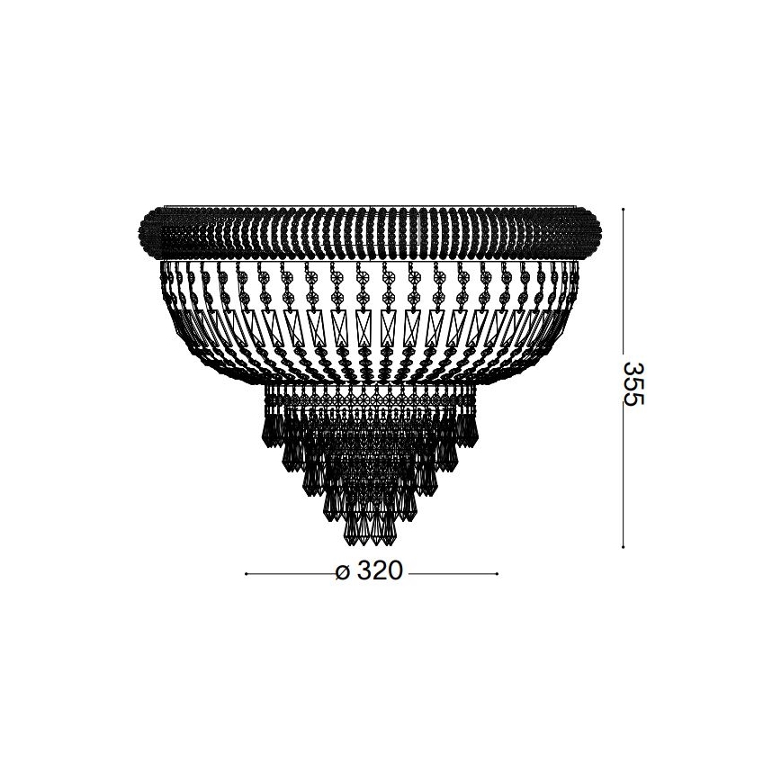 Ideal Lux - Plafonnier en cristal DUBAI 3xE14/28W/230V d. 32 cm chrome brillant