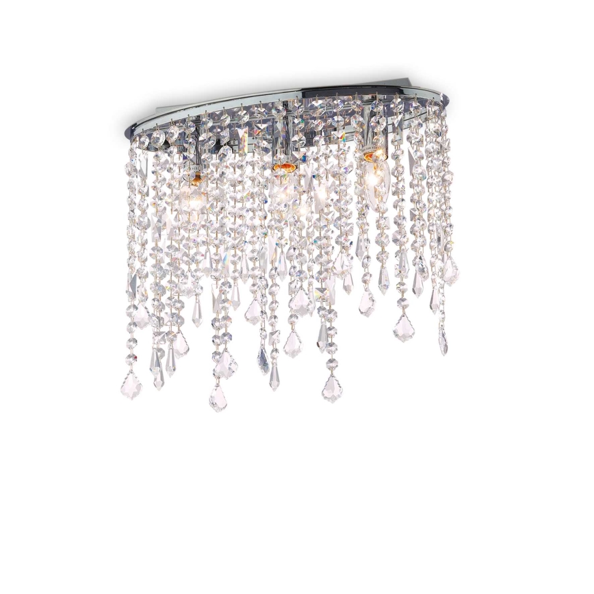 Ideal Lux - Plafonnier en cristal RAIN 3xE14/40W/230V chrome brillant