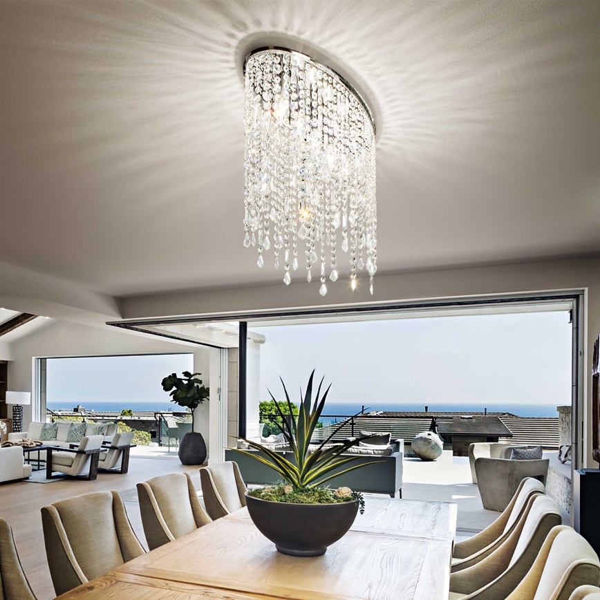 Ideal Lux - Plafonnier en cristal RAIN 3xE14/40W/230V chrome brillant