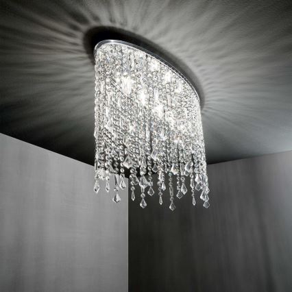 Ideal Lux - Plafonnier en cristal RAIN 3xE14/40W/230V chrome brillant