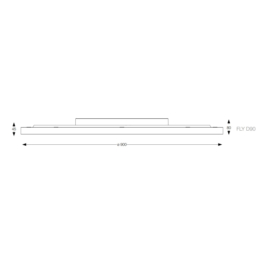 Ideal Lux - Plafonnier FLY LED/68W/230V 3000K d. 90 cm CRI 90 IP40 blanc