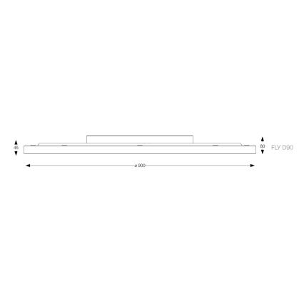 Ideal Lux - Plafonnier FLY LED/68W/230V 4000K d. 90 cm CRI 90 IP40 blanc