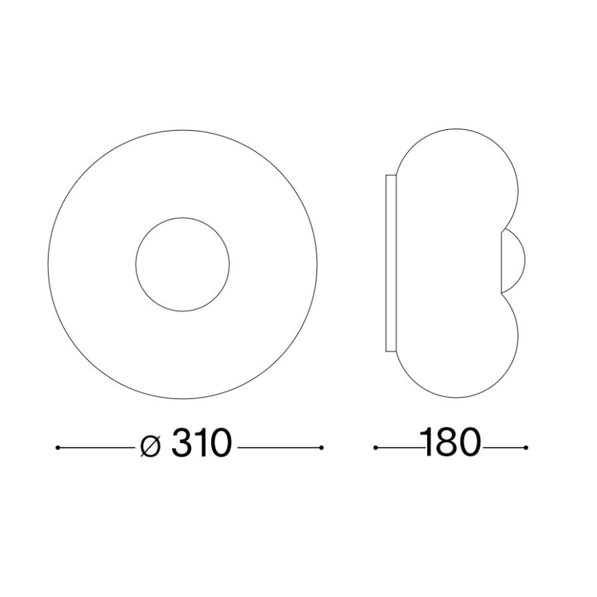Ideal Lux - Plafonnier LED ARIZONA 2xGX53/9W/230V d. 31 cm blanc
